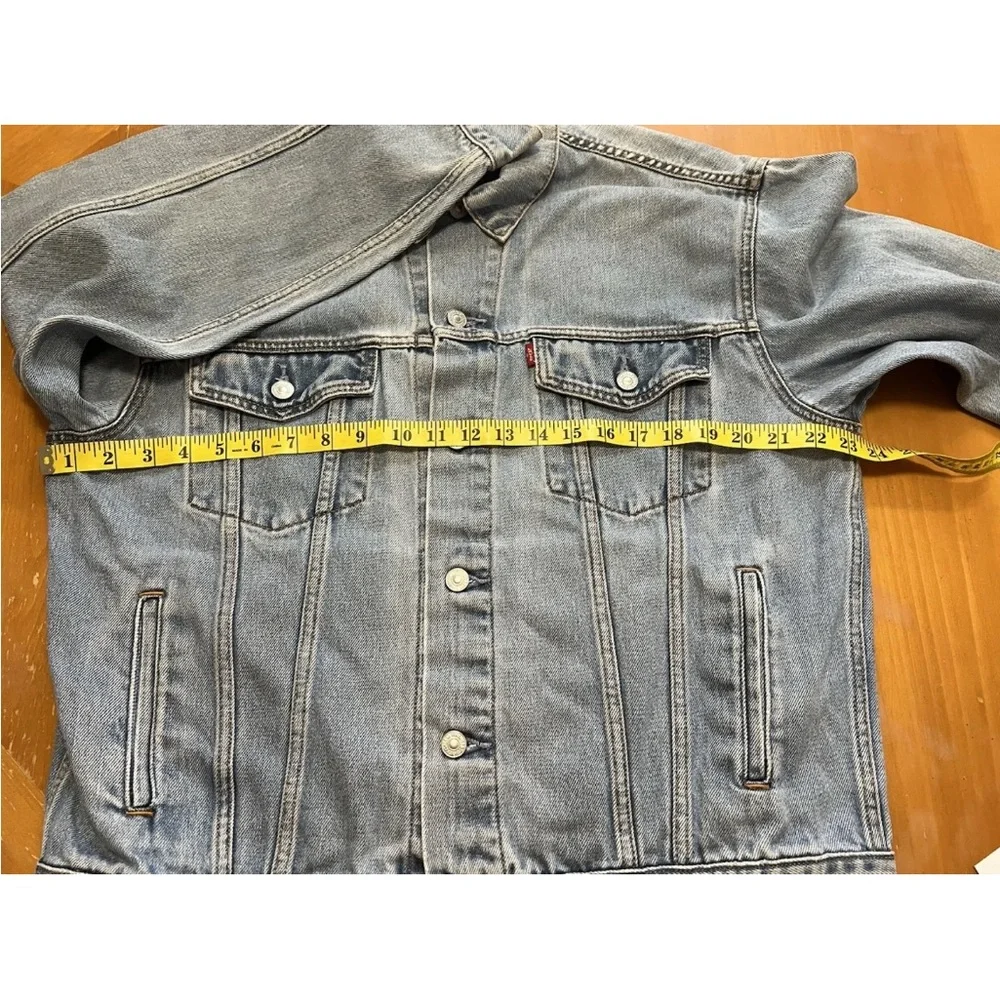 Vtg Y2K Levi’s 70507-0389 Trucker Jacket Size L Light Blue Made in India - Picture 7 of 10